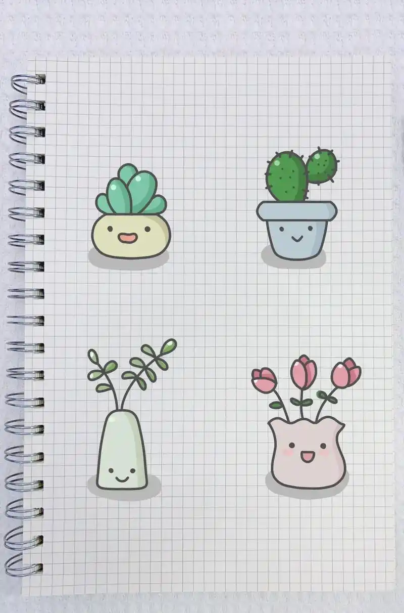 可爱花草盆栽简笔画.#简笔画 #一起学画画 #手绘 #跟着抖 - 抖音