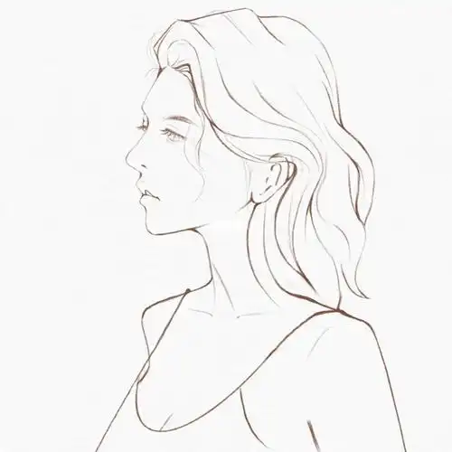 线稿练习正侧面欧美女头