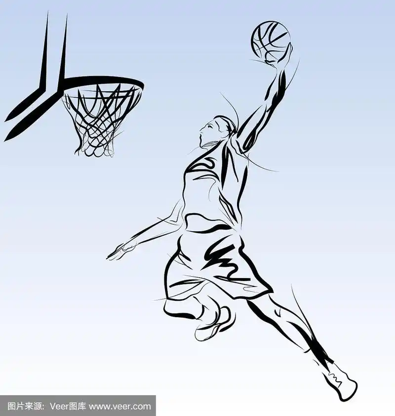 篮球运动员的素描