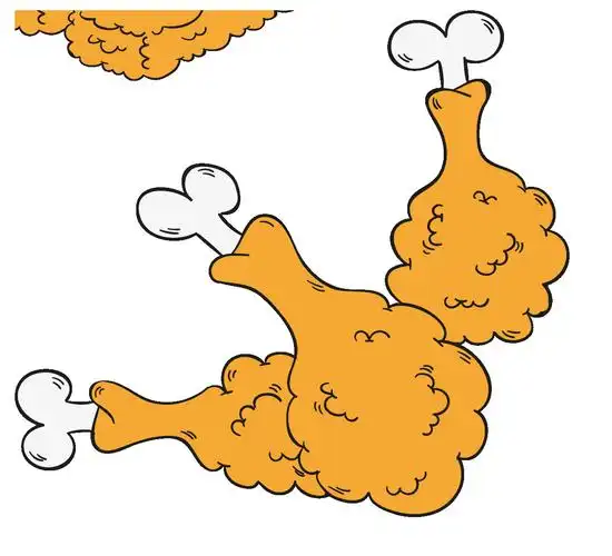 怎样画炸鸡的简笔画