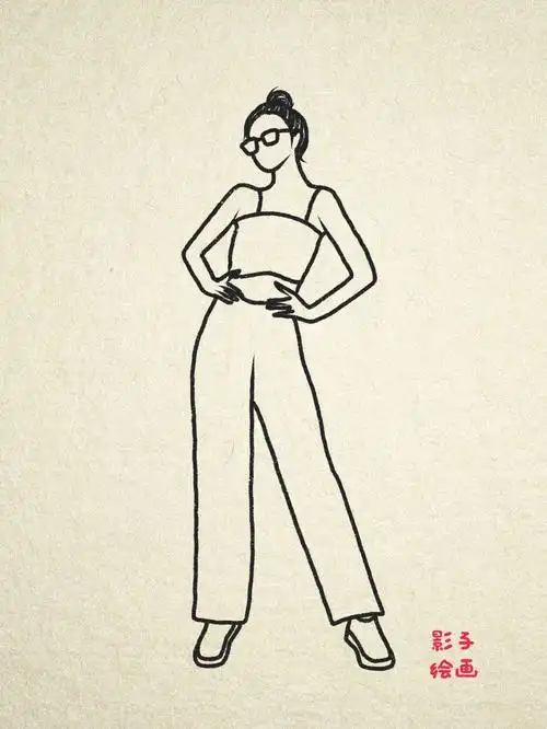 线条手绘 |极简风人物画～(步骤来喽✨)