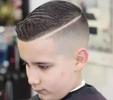 儿童发型男闪电刻痕 儿童刻痕发型-图片大观-奇异网