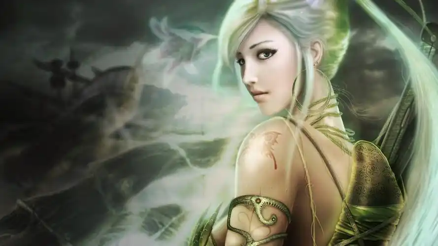 美丽的女孩,长头发,土地,唯美游戏美女壁纸