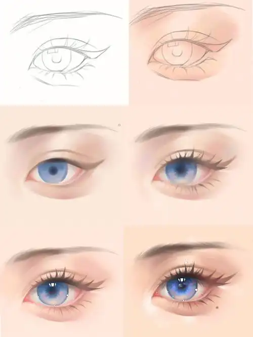 零基础厚涂眼睛教程带笔刷