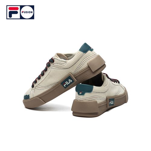 filafusion斐乐潮牌帆布鞋2022春男鞋pop休闲鞋低帮板鞋灯芯绒米色