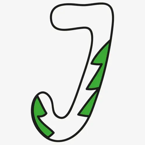 创意圣诞英文字母j