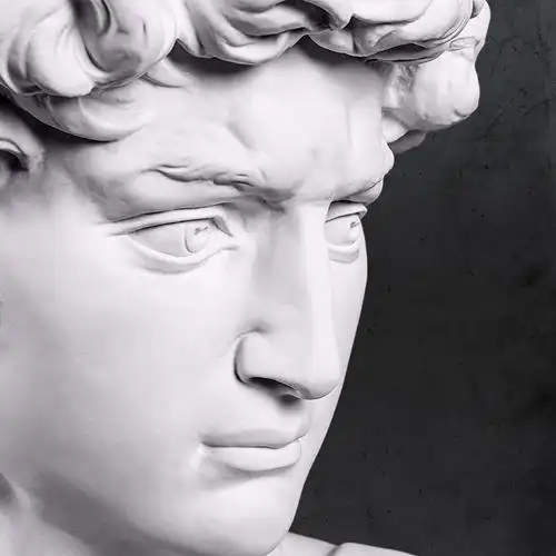 石膏大卫摆件像素素描头像美术教具大号67cm石膏像