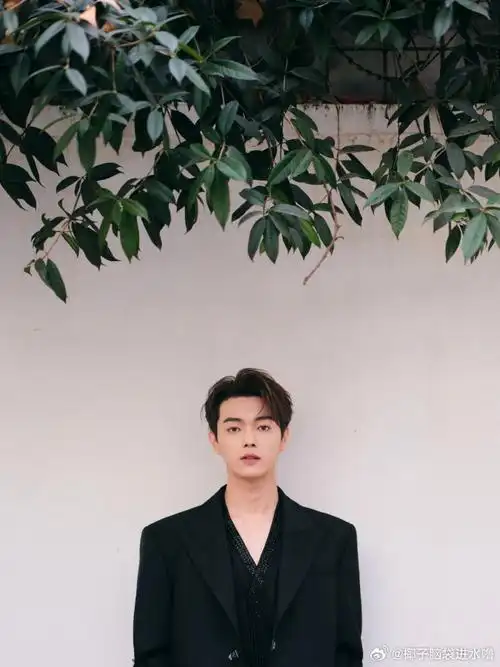 许凯这个造型真的不要太帅了吧,简单的黑色西服加上帅气的脸庞和身材
