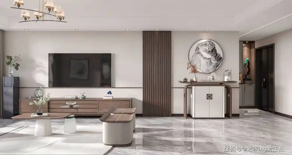 烟台装修 ▏山语城127平新中式风格装修效果图,年轻人同样喜欢的装修