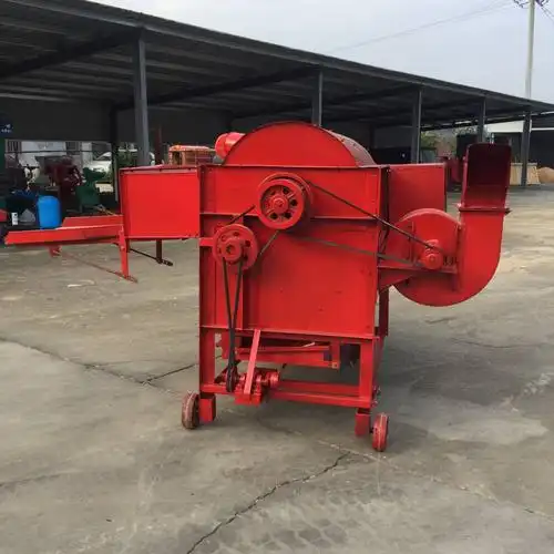 谷子脱粒机采用轴流式滚筒脱粒技术和可调风量清选技术,对谷粒,谷糠