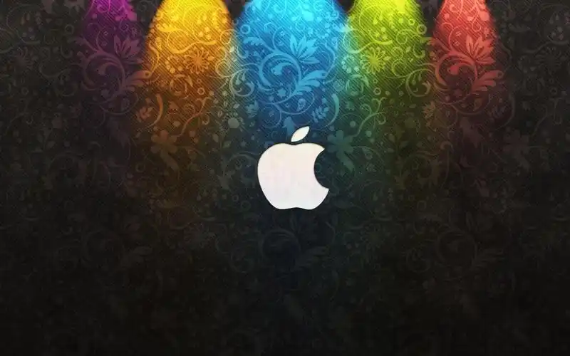苹果创意色彩logo,高清图片,电脑桌面-壁纸族