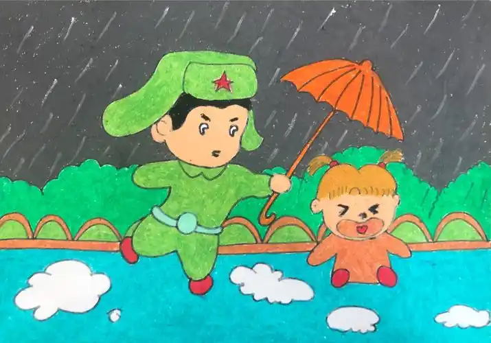 怀仁十小学雷锋月活动(一)学生绘画展示