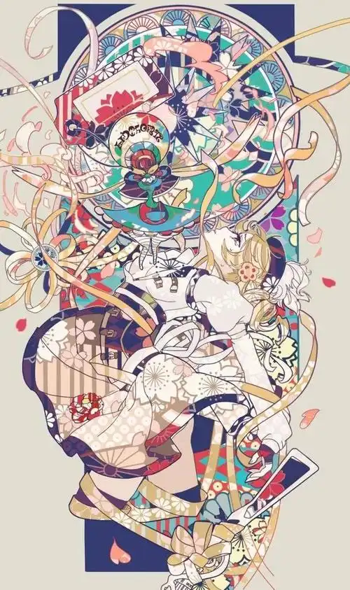 难得一见的日式插画,每一张作品都是精雕细琢,华丽!