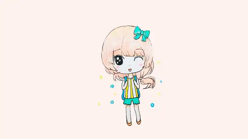 卡通人物简笔画步骤教程,一步一步教画可爱的女孩