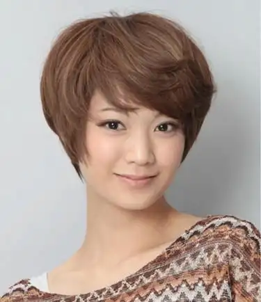 塌鼻子女生适合的刘海短发,短发图片,发型图片