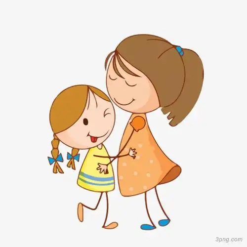 卡通小女孩矢量图装饰