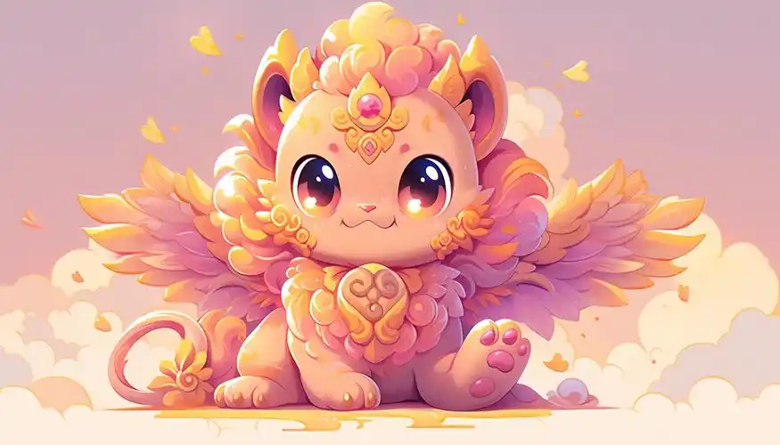 是莉莉丝啊 的想法: ai绘画 - 神兽貔貅 | q版貔貅,咒语: br>an adora