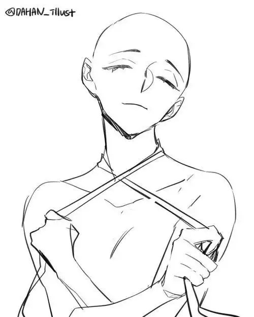 【线稿模板】单人头像线稿超实用.