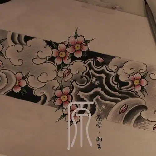 手臂臂环_纹身图案手稿图片_王康的纹身作品集