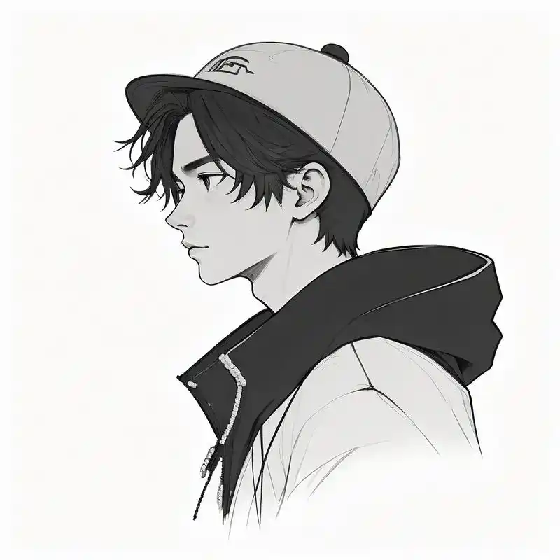 黑白素描男生头像99太帅了 黑白素描的男生头像,帅气又神秘,线条感