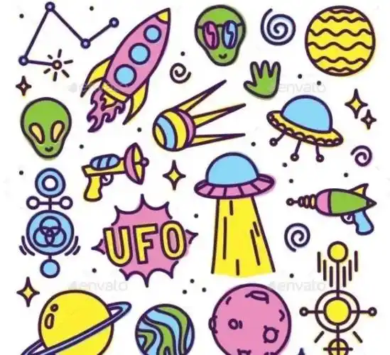 宇宙图片简笔画 宇宙图片简笔画图片星球边