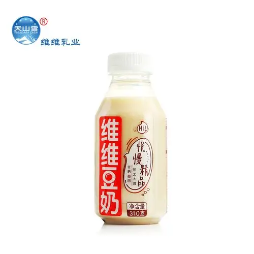 维维悦慢瓶装东北大豆豆奶310g*12瓶精品原味豆奶非转基因大豆-mc母婴
