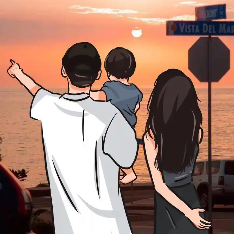 一家三口微信头像.#超甜情侣头像 #优质头像 #动漫情头 # - 抖音