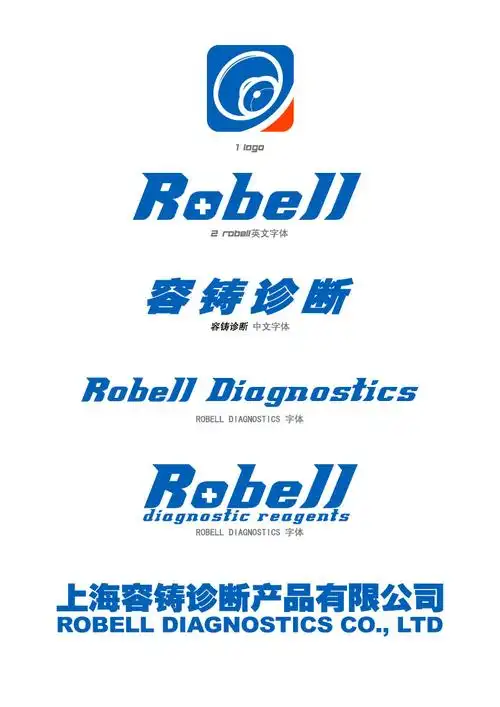 容铸诊断logo及其中英文字体组合等设计