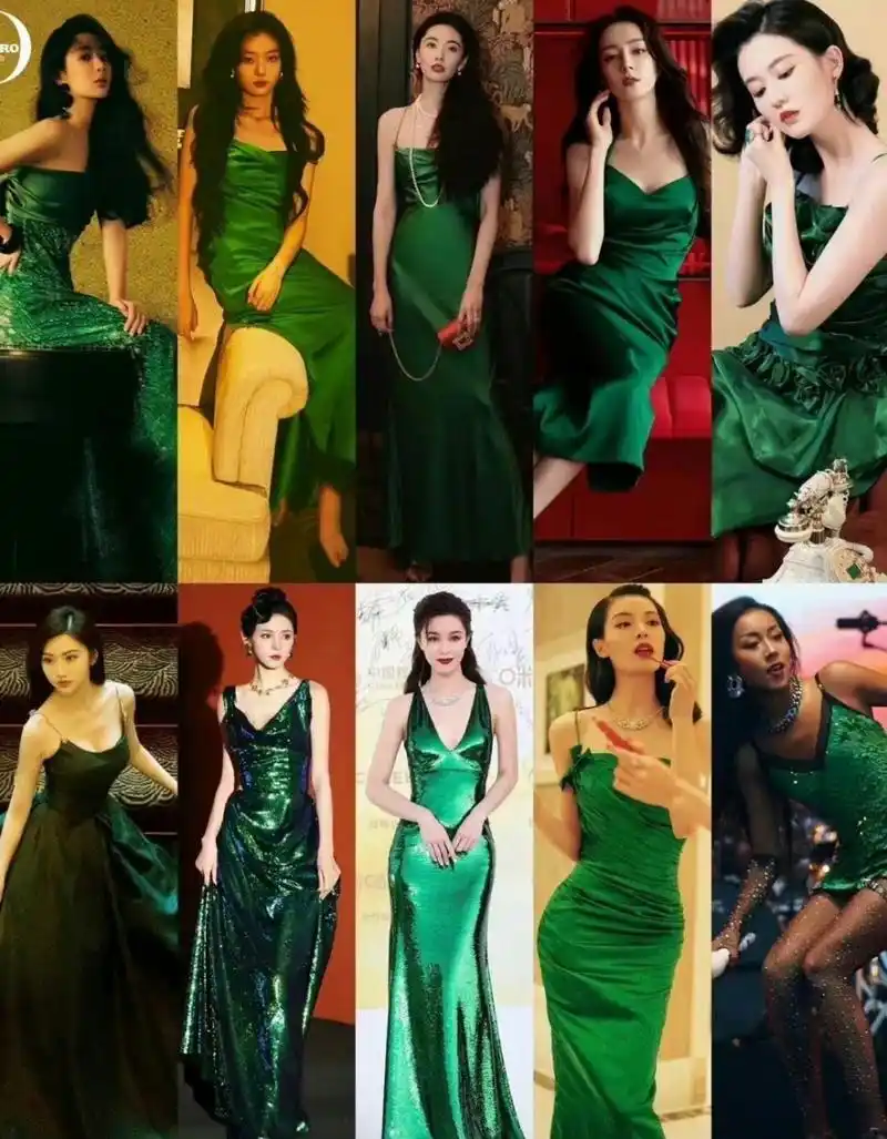 穿绿裙子的公主们 都好美啊#迪丽热巴# #杨紫# #景甜# #孙千# #张予曦