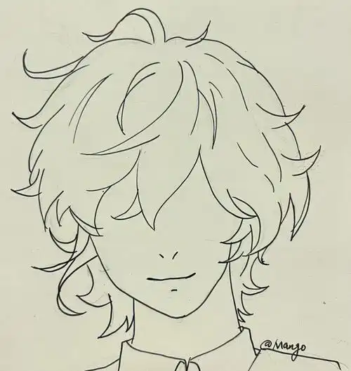 动漫人物发型临摹