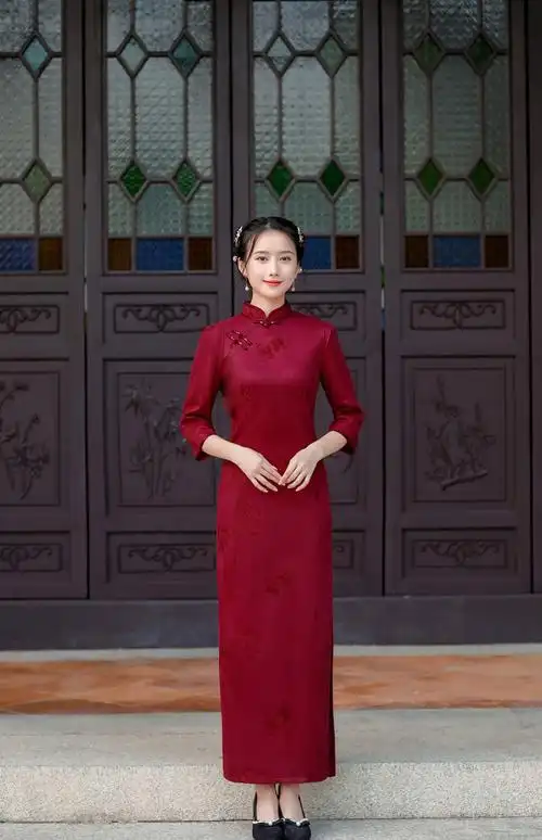 专供抖音拉链旗袍春夏女中国风年轻款绣花端庄大气改良生活装日常