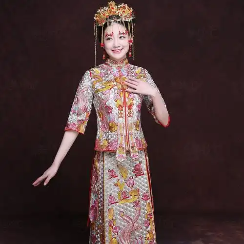 新娘结婚嫁衣秀禾服敬酒服刘诗诗款501006lsstk