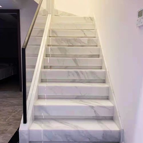 岩板楼梯踏步大理石定制天然防滑别墅复式家用通体石石材板材台阶