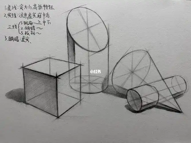 素描几何体组合石膏结构视频步骤