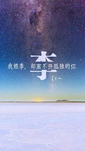 我姓李,却离不开孤独的你