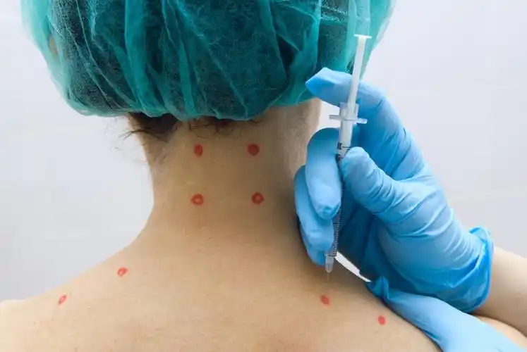 穿刺,穿刺,女人,手,皮肤,手指,人,地点,身体,医学,手套,指向,防护的