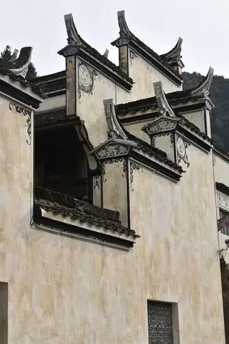 错落有致的马头墙,徽派建筑的显著特征.
