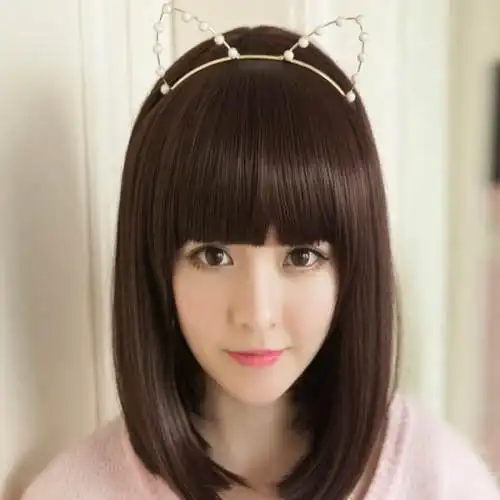 假发女短发直发齐刘海发套女生蓬松帅气波波bobo头发