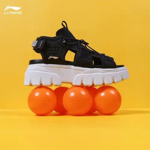 李宁凉鞋2021夏季新款运动时尚厚底增高防滑运动沙滩鞋