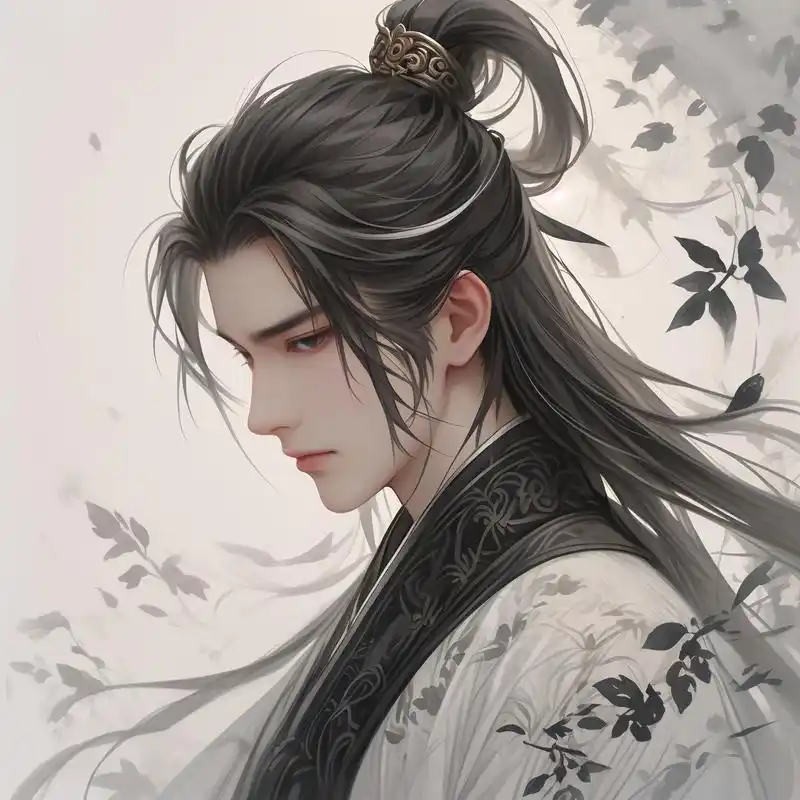 探索一组独特的动漫头像,以冷酷霸气的古风男生为主题,每一个细节都