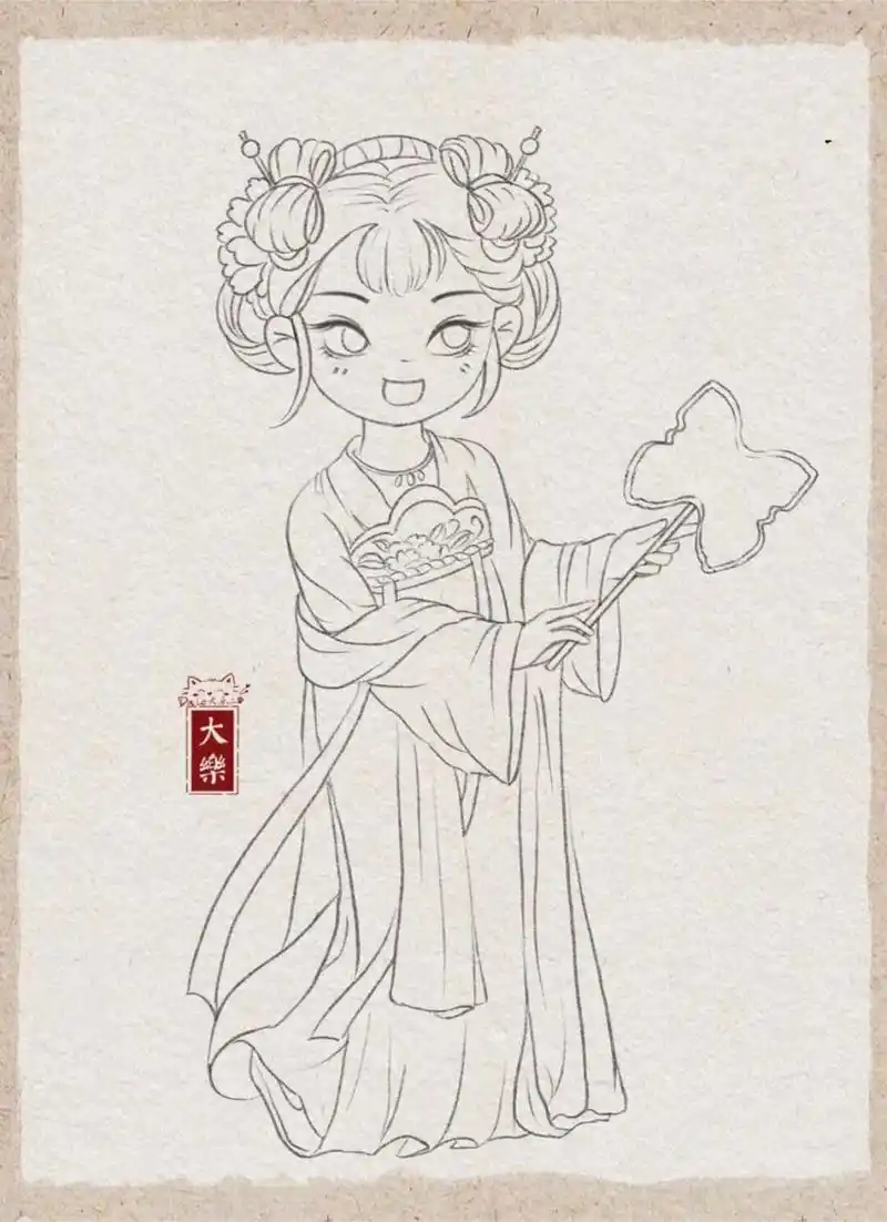 q版古风人物绘画步骤