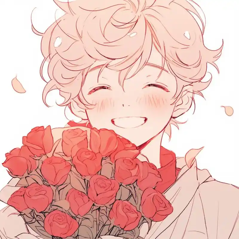 小男孩坐在车里抱着花的头像 - 抖音