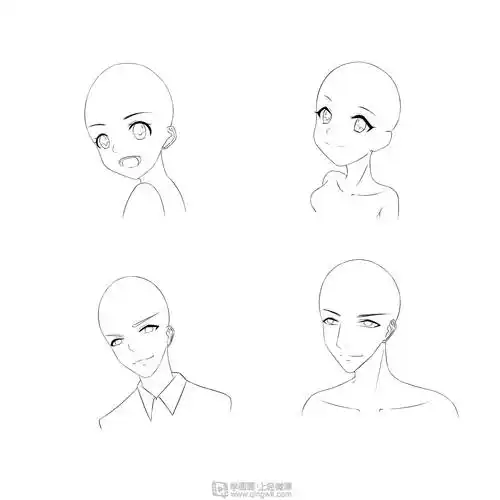 作业:从零开始学漫画设计之漫画人物头像的画法与训练技巧 - 小昔