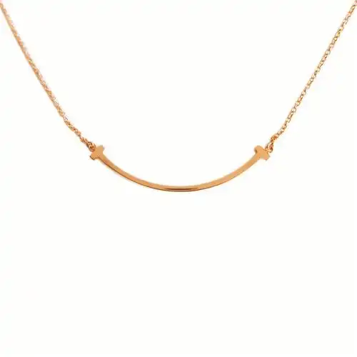 正品全新蒂芙尼小号笑脸项链