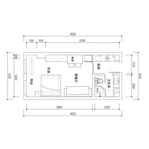 现代简约一居室39平米1.9万-星河国际装修案例-常州房天下家居装修网
