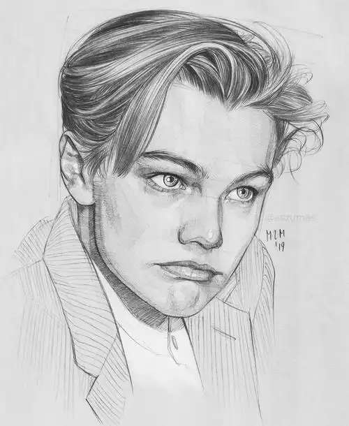 mattmas明星人物铅笔画作品