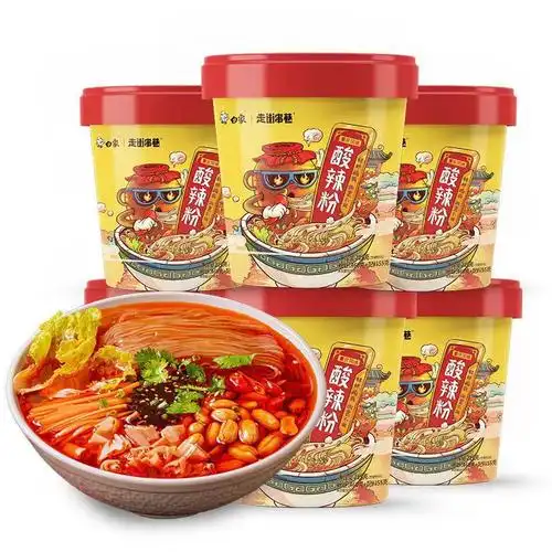 白象酸辣粉走街串巷整箱装粉丝泡面桶装整箱见包装官方旗舰店包装