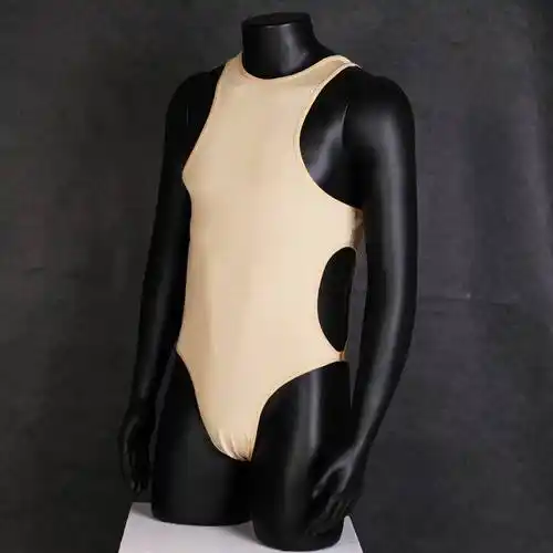 都市性感丽人带扣cd伪娘变装连体衣女装大佬塑身连体衣