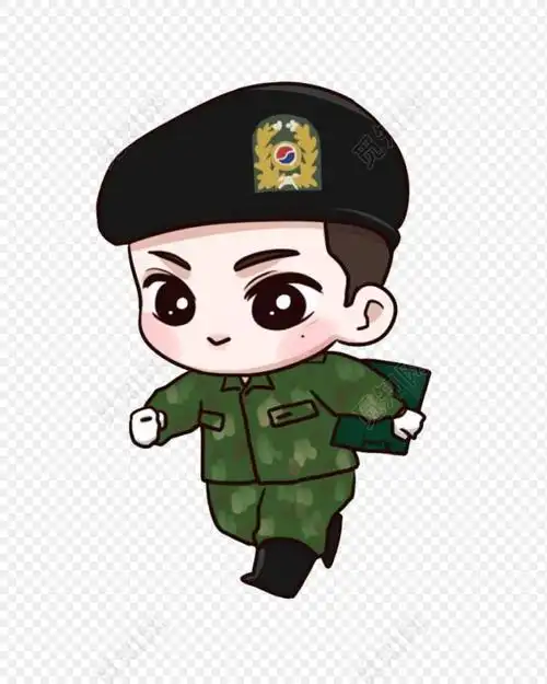 军训小人q版简笔画可爱兵哥哥简笔画教程q版军人简笔画军人怎么画卡通