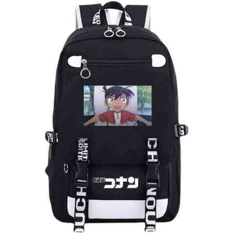 柯南书包小学生名侦探柯南动漫书包工藤新一高初中小学生双肩包q3